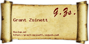 Grant Zsinett névjegykártya